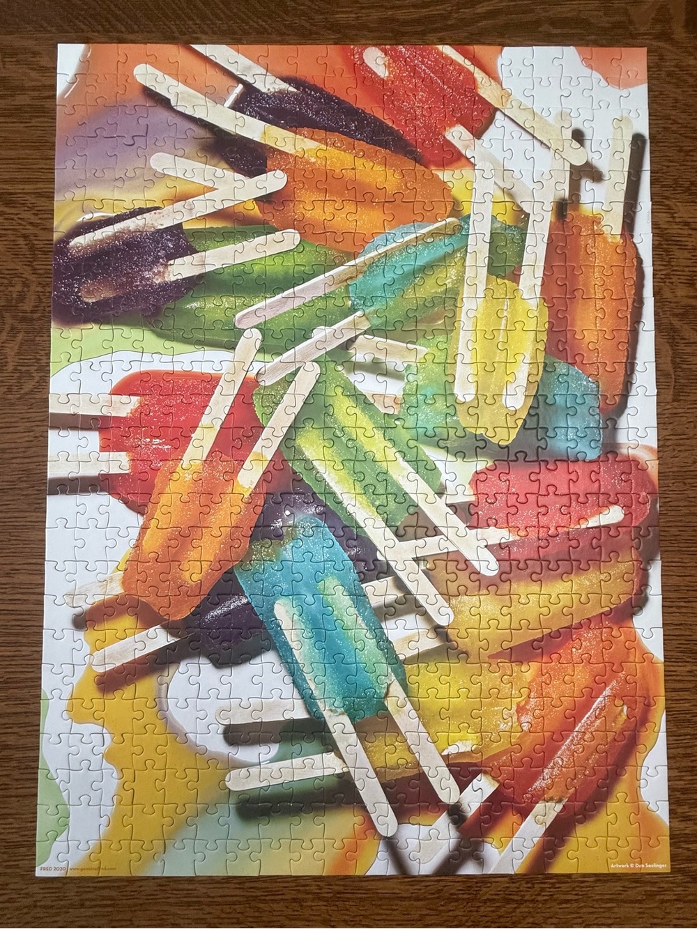 Ice Pops Popsicles Genuine Fred 500 Piece Complete by Dan Saelinger with Poster